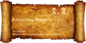 Kalocsay Nemere névjegykártya